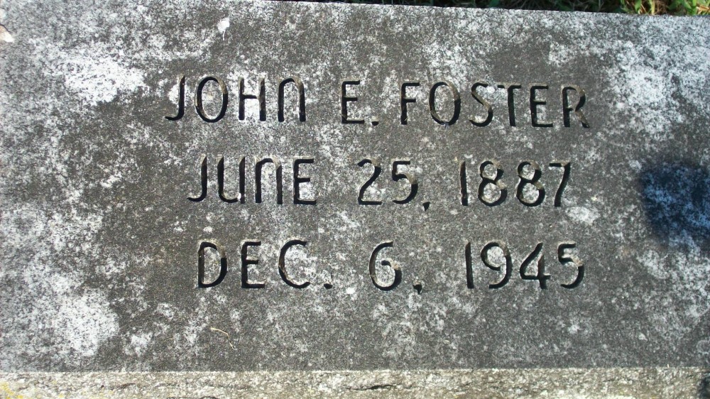  John E. Foster Headstone Photo, Boydsville Christian Church Cemetery, Callaway County genealogy