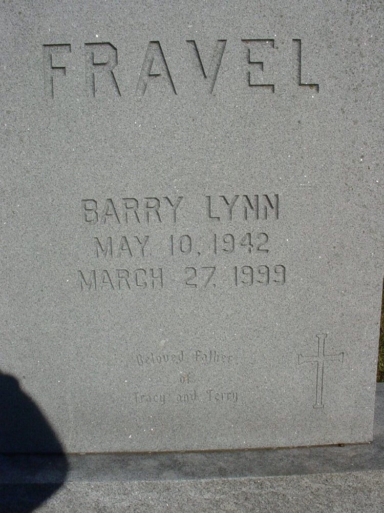  Barry Fravel Headstone Photo, Boydsville Christian Church Cemetery, Callaway County genealogy