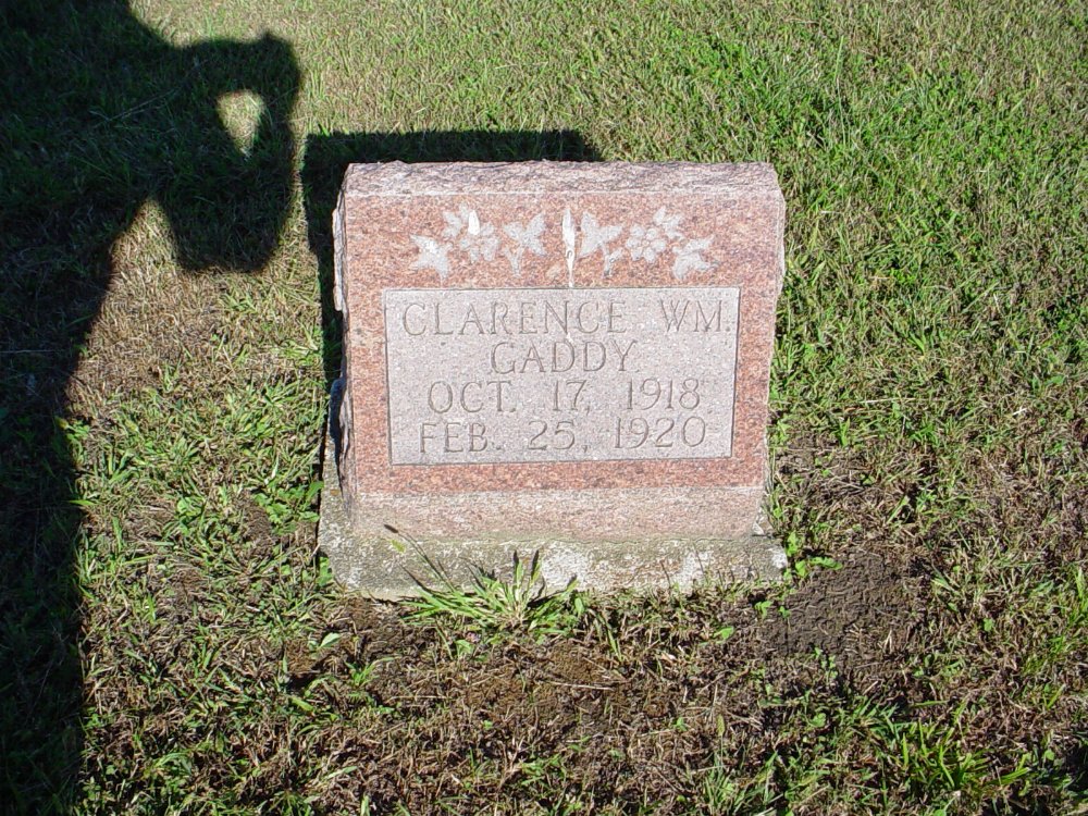  Clarence Gaddy Headstone Photo, Boydsville Christian Church Cemetery, Callaway County genealogy