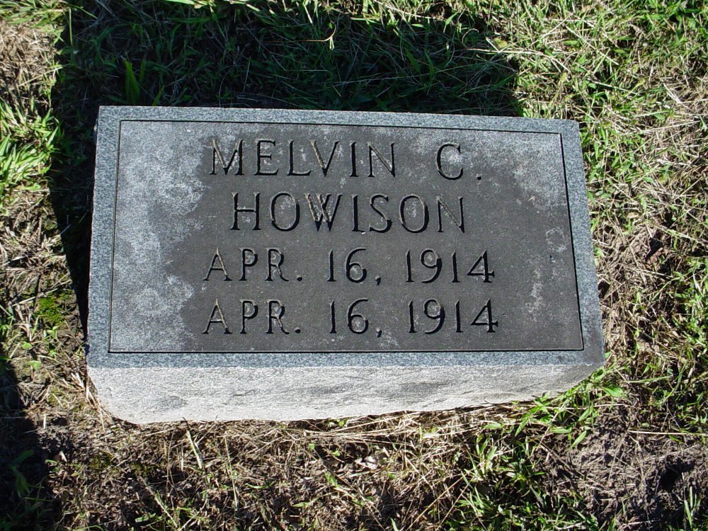 Melvin Howison Headstone Photo, Boydsville Christian Church Cemetery, Callaway County genealogy