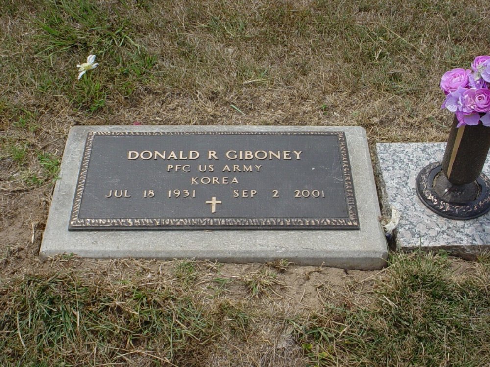  Donald R. Giboney Headstone Photo, Callaway Memorial Gardens, Callaway County genealogy