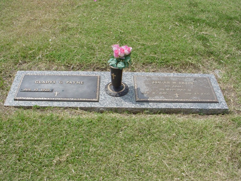  Edgar W. Payne Headstone Photo, Callaway Memorial Gardens, Callaway County genealogy