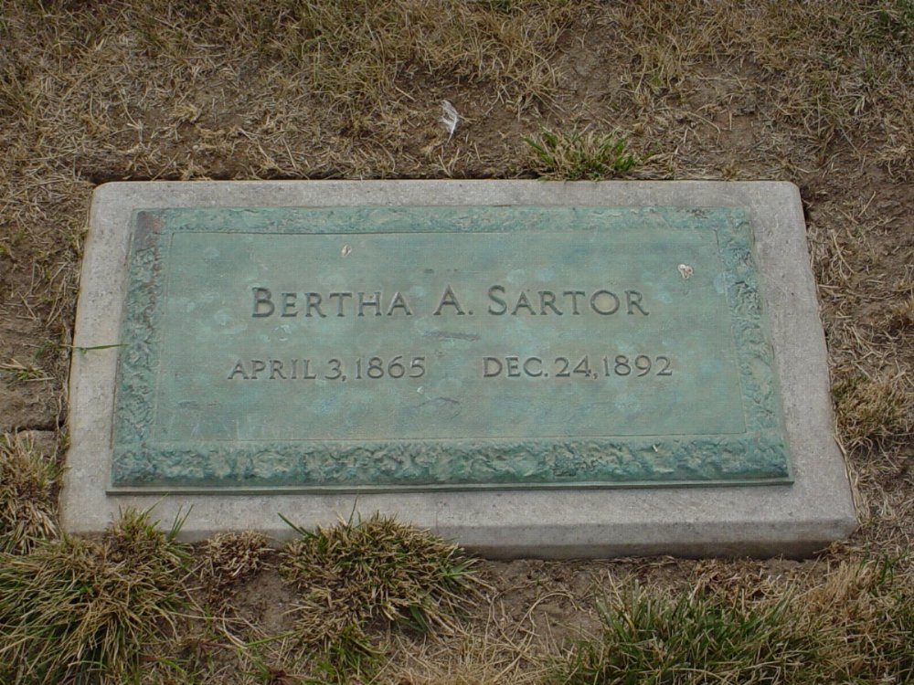  Bertha A. Sartor Headstone Photo, Callaway Memorial Gardens, Callaway County genealogy