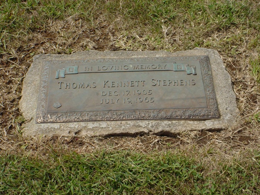  Thomas Kennett Stephens Headstone Photo, Callaway Memorial Gardens, Callaway County genealogy