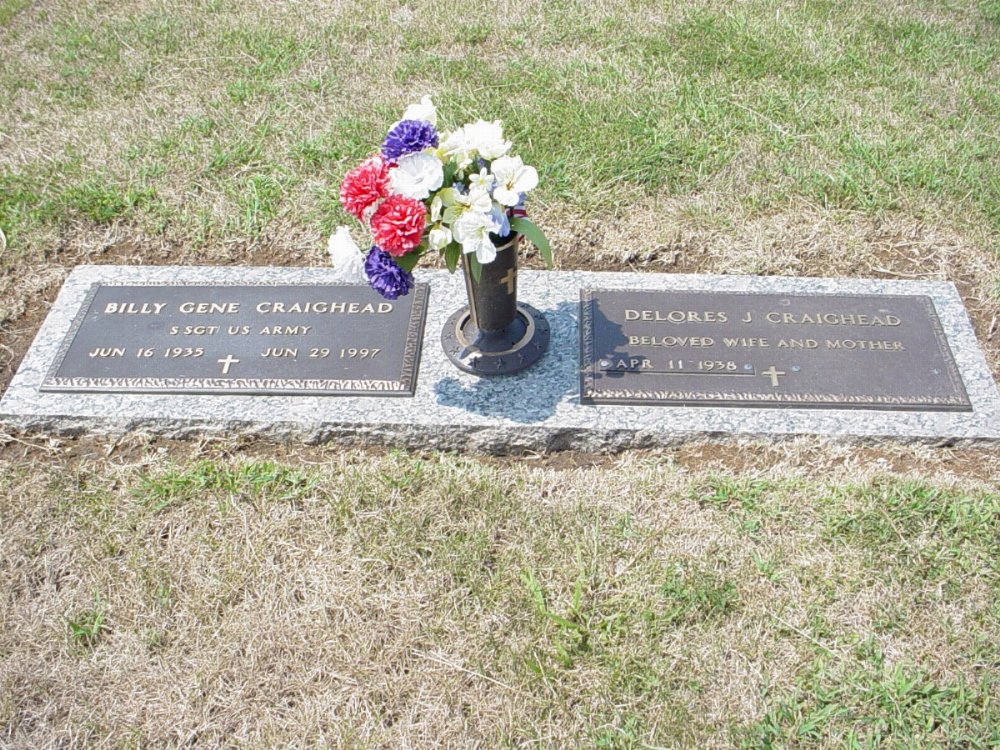  Billy Gene Craighead Headstone Photo, Callaway Memorial Gardens, Callaway County genealogy