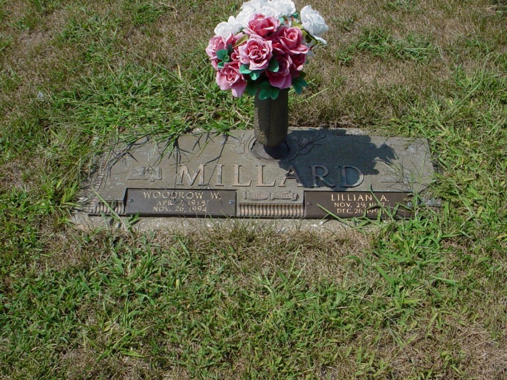  Woodrow and Lillian Millard Headstone Photo, Callaway Memorial Gardens, Callaway County genealogy