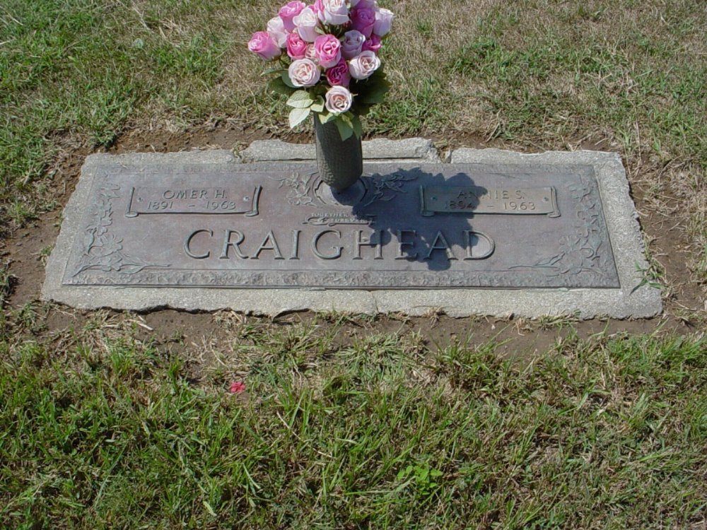  Omer H. and Annie S. Craighead Headstone Photo, Callaway Memorial Gardens, Callaway County genealogy