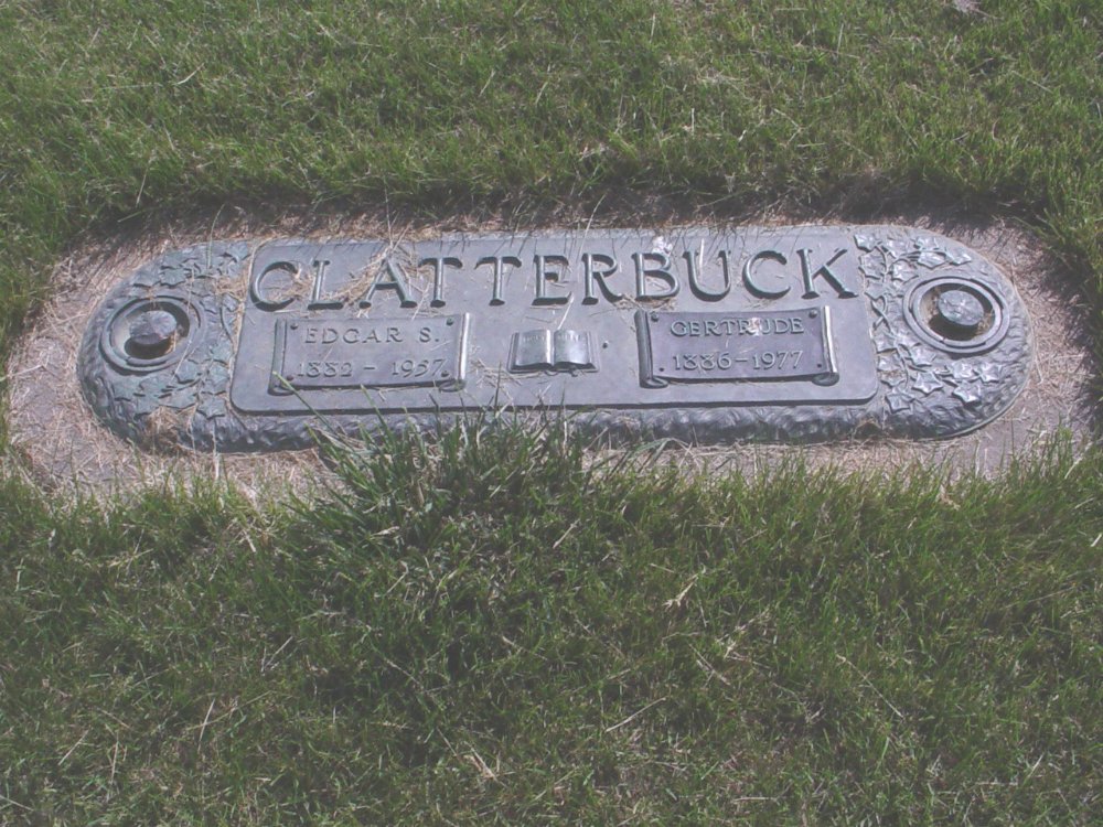  Edgar Clatterbuck & Gertrude Stubblefield Headstone Photo, Callaway Memorial Gardens, Callaway County genealogy