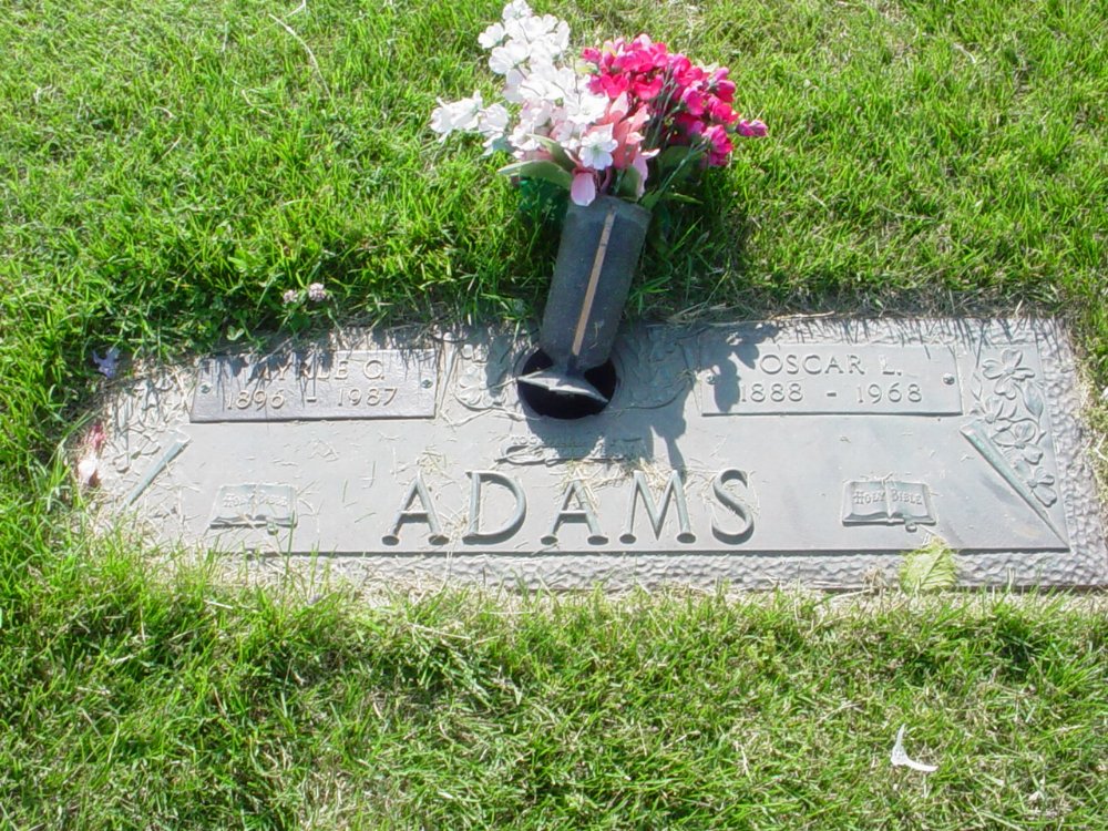  Oscar Adams & Myrle Craighead Headstone Photo, Callaway Memorial Gardens, Callaway County genealogy