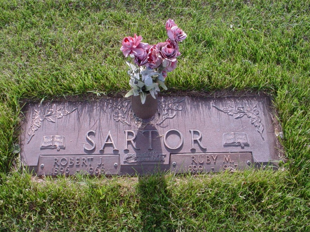  John Robert Sartor & Ruby M. Mosley Headstone Photo, Callaway Memorial Gardens, Callaway County genealogy