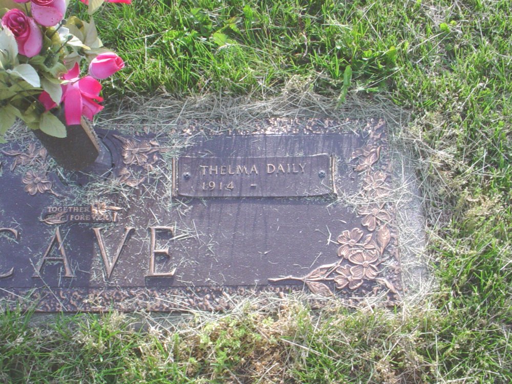  Thelma Daily Cave Headstone Photo, Callaway Memorial Gardens, Callaway County genealogy