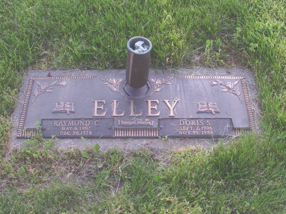  Raymond Elley & Doris Cave Headstone Photo, Callaway Memorial Gardens, Callaway County genealogy