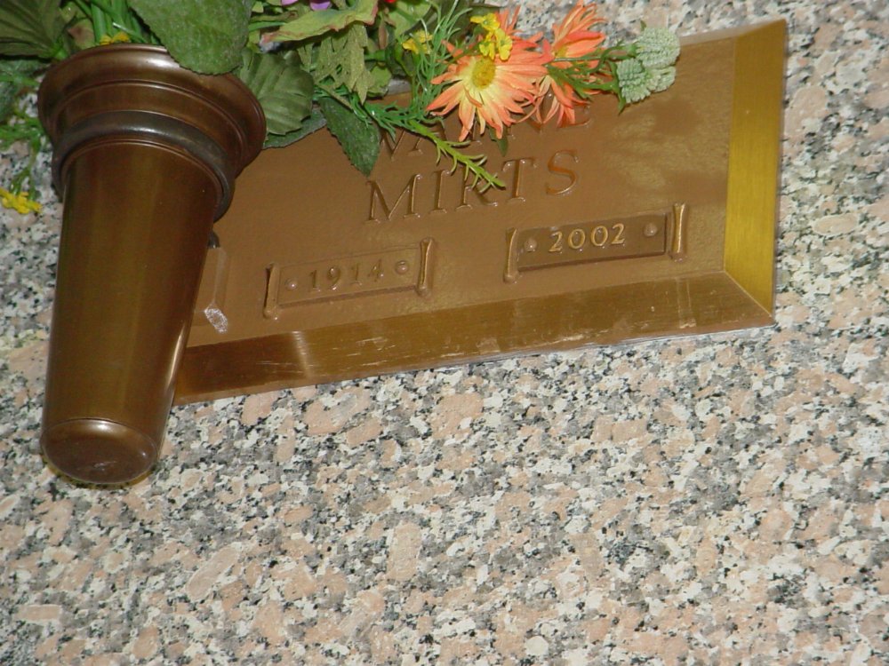  Marshall Wayne Mirts Headstone Photo, Callaway Memorial Gardens, Callaway County genealogy