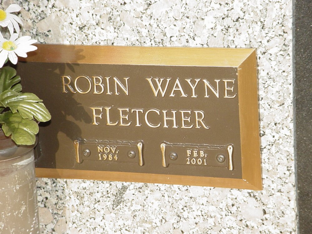  Robin Wayne Fletcher Headstone Photo, Callaway Memorial Gardens, Callaway County genealogy