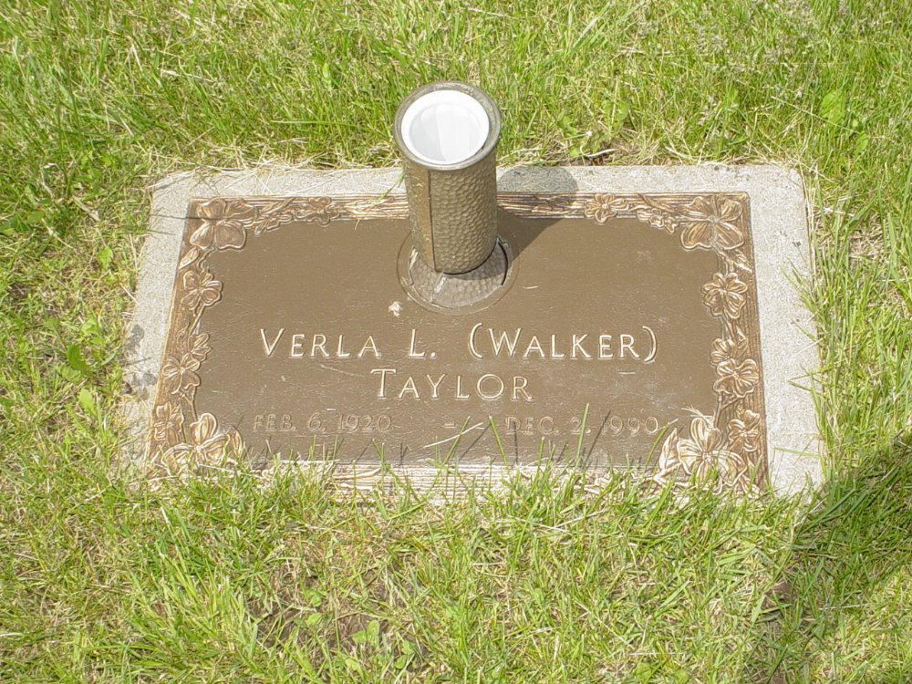  Verla Walker Taylor Headstone Photo, Callaway Memorial Gardens, Callaway County genealogy