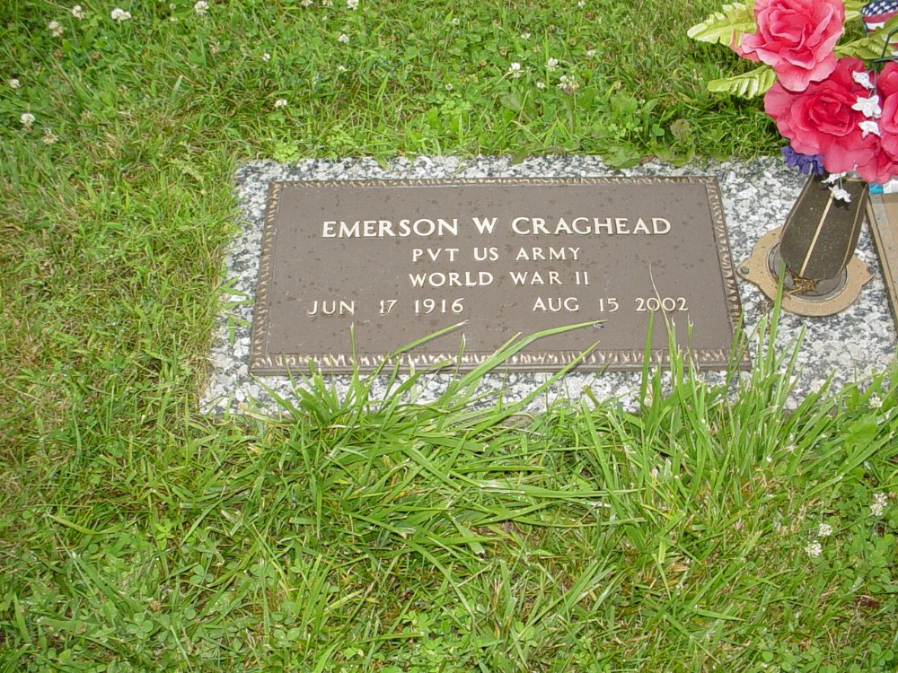  Emerson W. Craghead Headstone Photo, Callaway Memorial Gardens, Callaway County genealogy