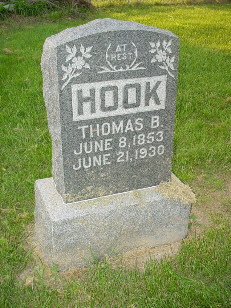  Thomas B. Hook Headstone Photo, Carrington Baptist Church Cemetery, Callaway County genealogy