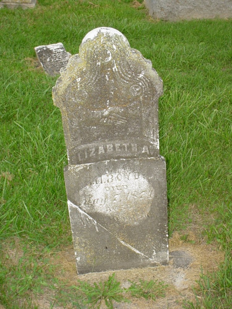  Elizabeth Woolery Boyd Headstone Photo, Carrington Baptist Church Cemetery, Callaway County genealogy