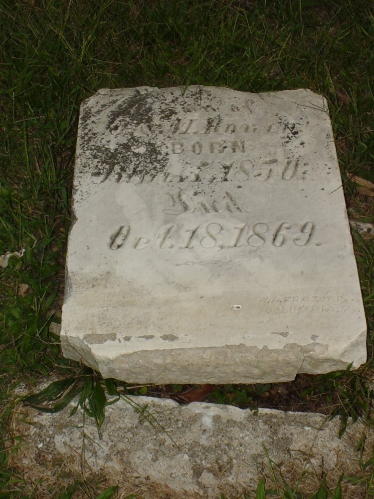  Robert Bowen Headstone Photo, Carrington Baptist Church Cemetery, Callaway County genealogy