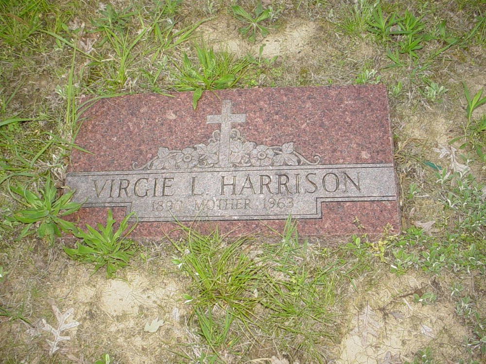  Virgie L. Harrison Headstone Photo, Central Christian Church Cemetery, Callaway County genealogy
