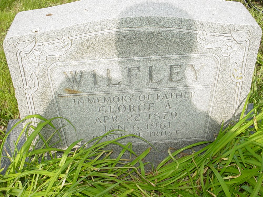  George A. Wilfley Headstone Photo, Central Christian Church Cemetery, Callaway County genealogy