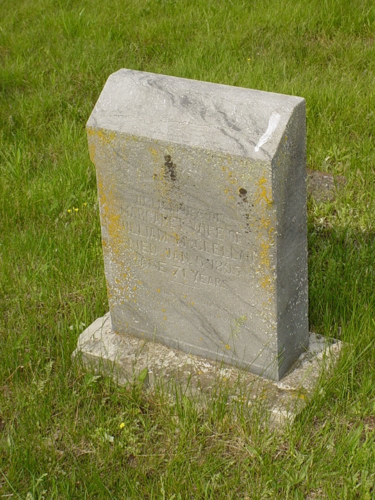  Margaret Dawson McClellan Headstone Photo, Central Christian Church Cemetery, Callaway County genealogy