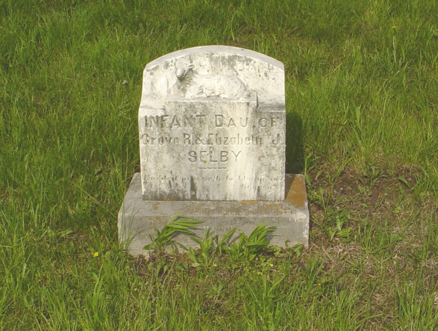  Infant daughter Selby Headstone Photo, Central Christian Church Cemetery, Callaway County genealogy