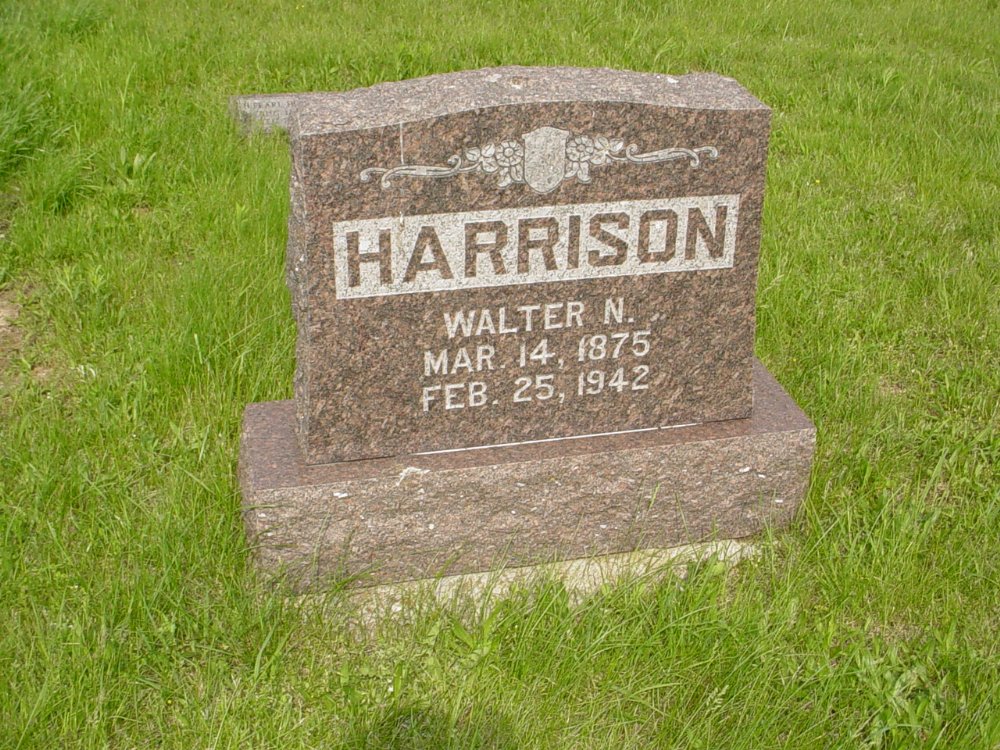  Walter N. Harrison Headstone Photo, Central Christian Church Cemetery, Callaway County genealogy