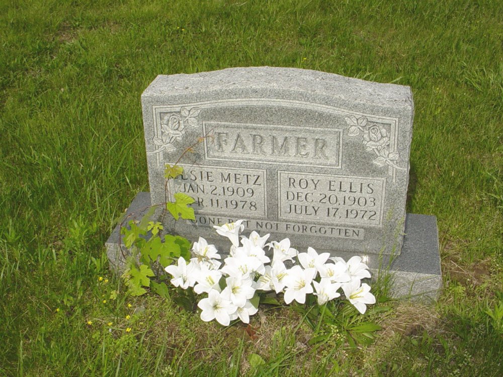  Roy E. and Masie M. Farmer Headstone Photo, Central Christian Church Cemetery, Callaway County genealogy