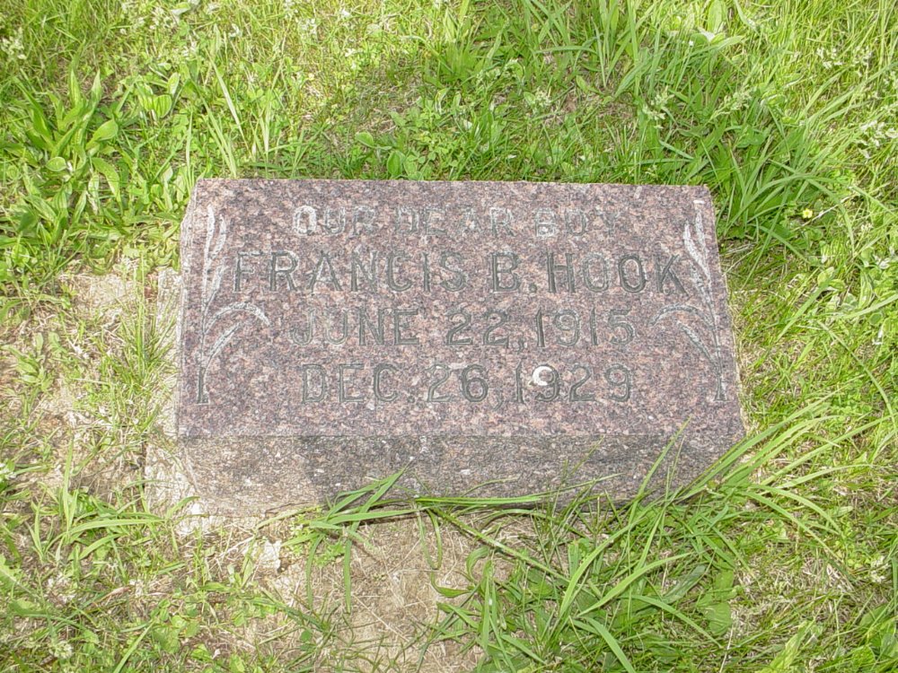  Francis B. Hook Headstone Photo, Central Christian Church Cemetery, Callaway County genealogy