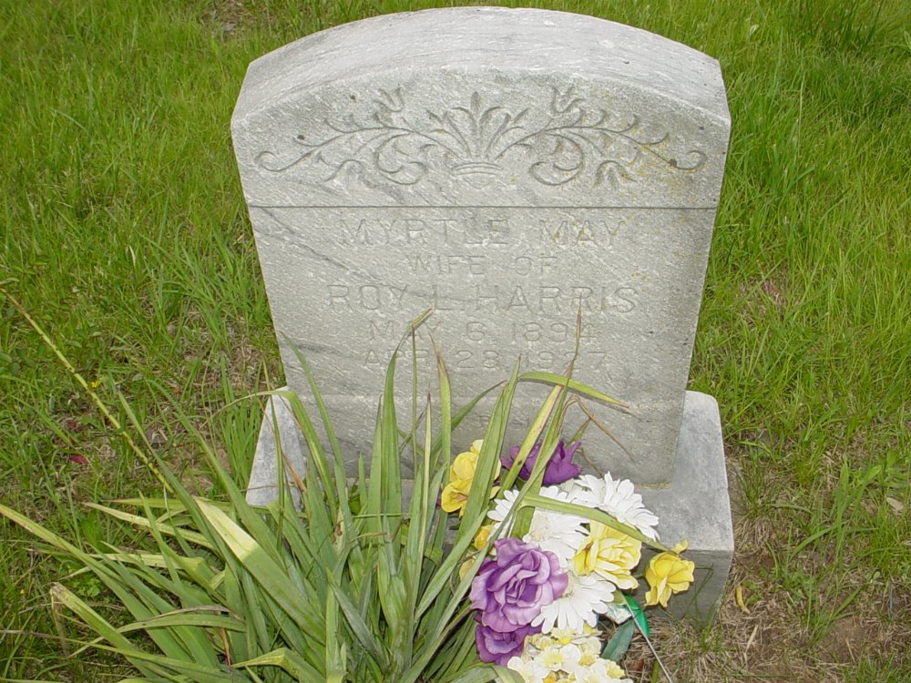  Myrtle May Bruner Harris Headstone Photo, Central Christian Church Cemetery, Callaway County genealogy