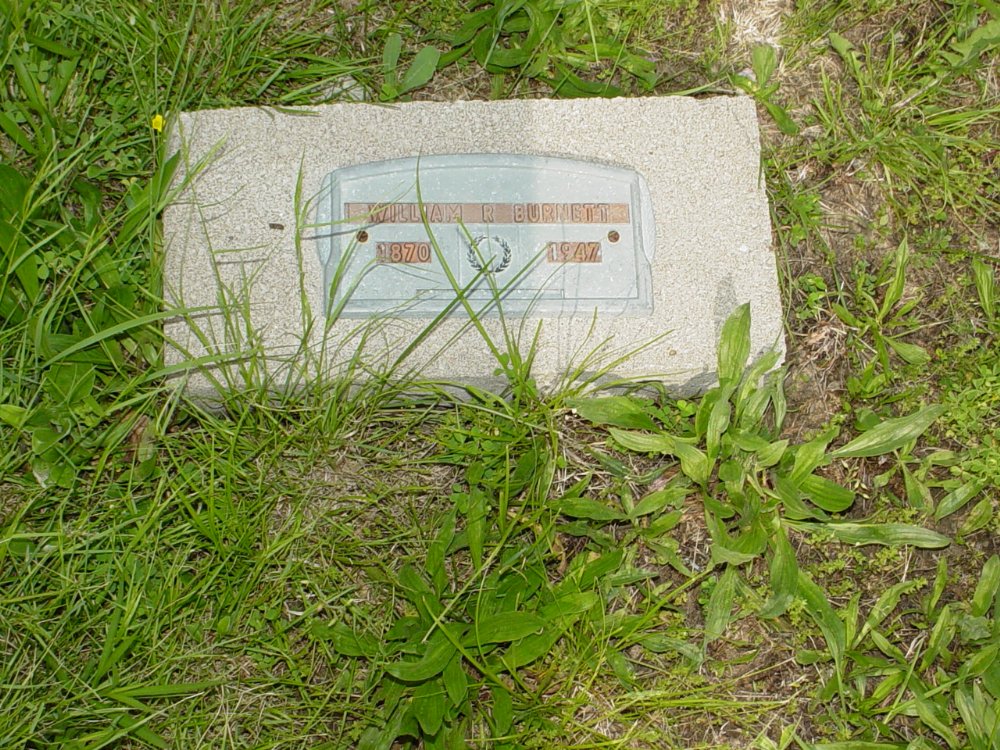  William R. Burnett Headstone Photo, Central Christian Church Cemetery, Callaway County genealogy