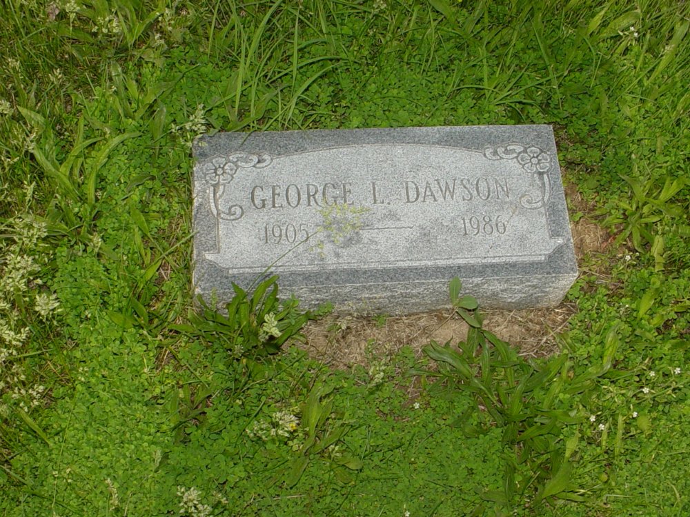  George L. Dawson Headstone Photo, Central Christian Church Cemetery, Callaway County genealogy