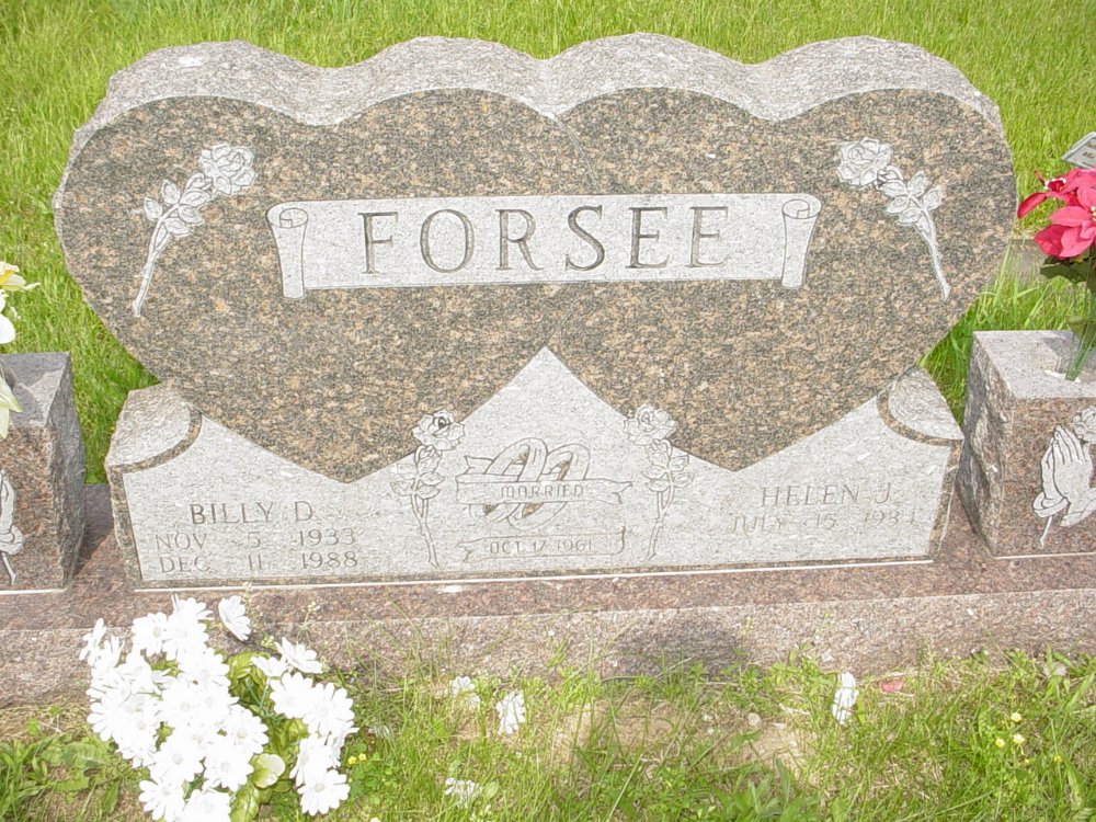  Billy Forsee Headstone Photo, Central Christian Church Cemetery, Callaway County genealogy
