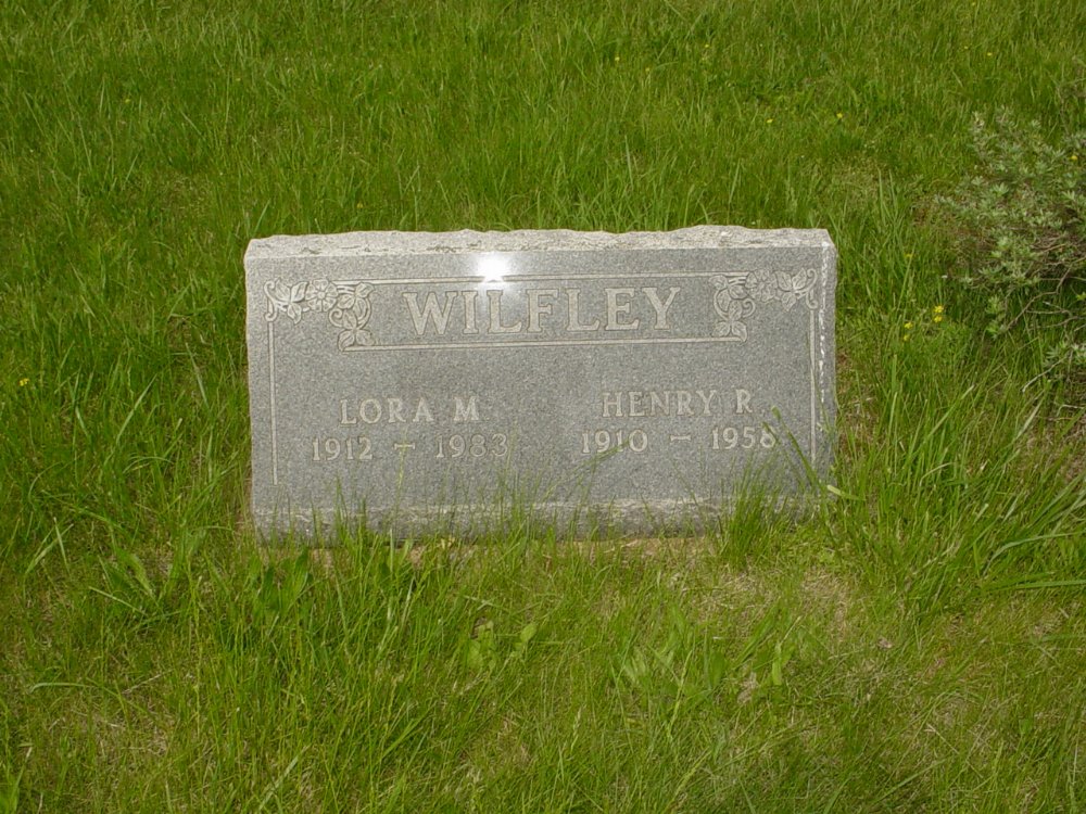  Henry R. and Lora M. Wilfley Headstone Photo, Central Christian Church Cemetery, Callaway County genealogy