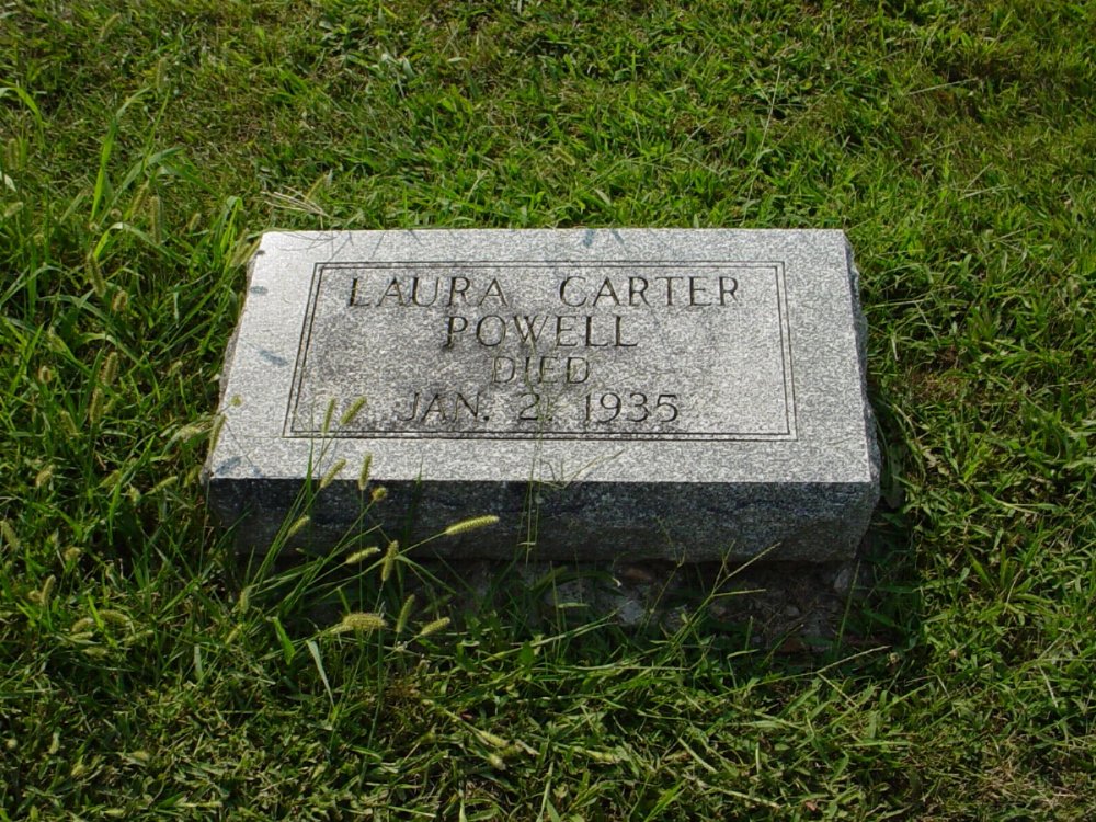  Laura Carter Powell Headstone Photo, Elmwood Cemetery, Callaway County genealogy