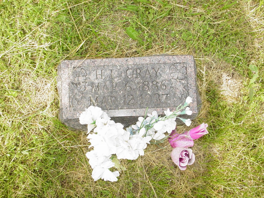  Howard L. Gray Headstone Photo, Old Prospect Methodist Cemetery, Callaway County genealogy