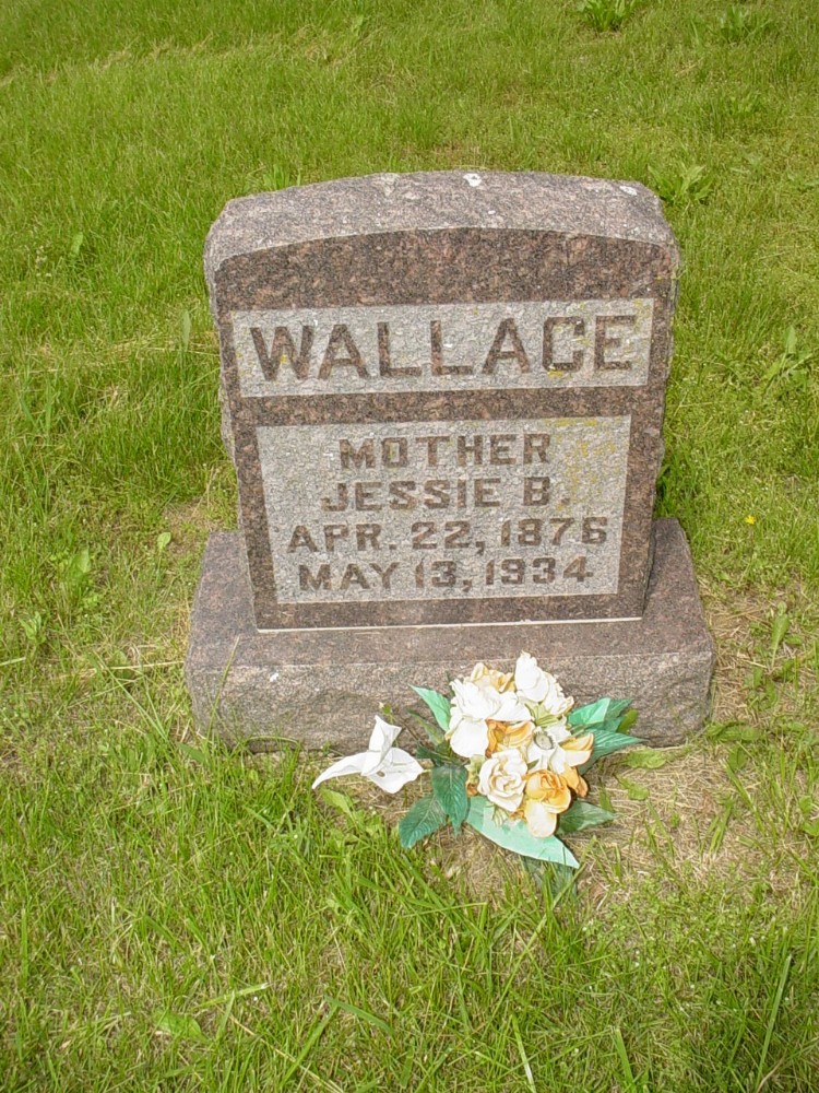  Jessie B. Wallace Headstone Photo, Old Prospect Methodist Cemetery, Callaway County genealogy
