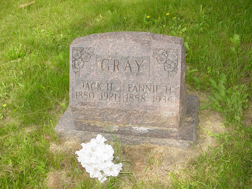  John Holt Gray & Frances Helen Brooks Headstone Photo, Old Prospect Methodist Cemetery, Callaway County genealogy