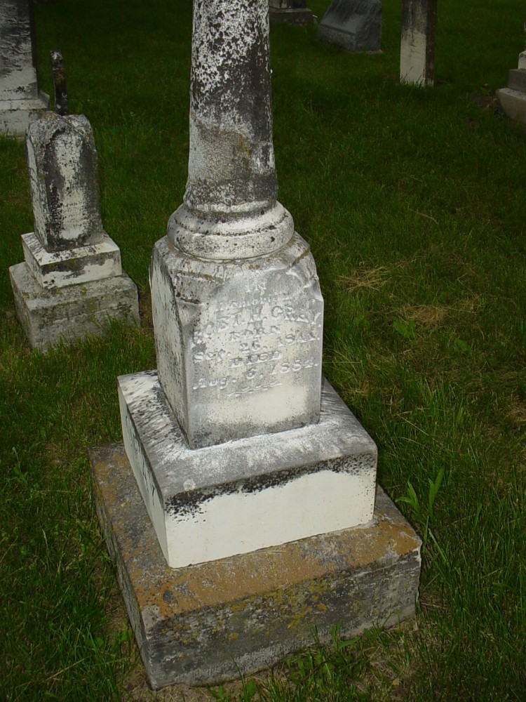 Robert H. Gray Headstone Photo, Old Prospect Methodist Cemetery, Callaway County genealogy