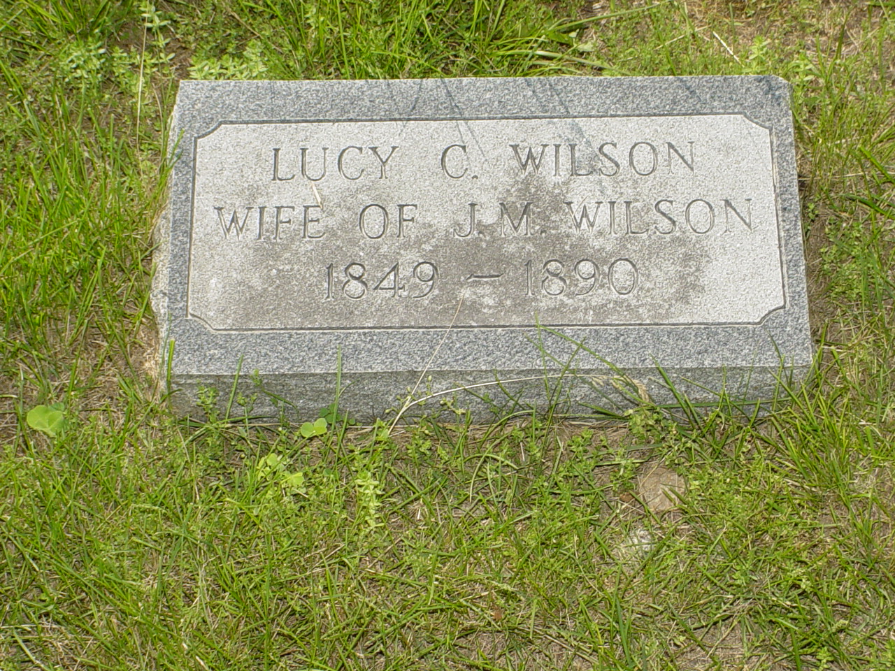  Lucy Clatterbuck Wilson Headstone Photo, Old Prospect Methodist Cemetery, Callaway County genealogy