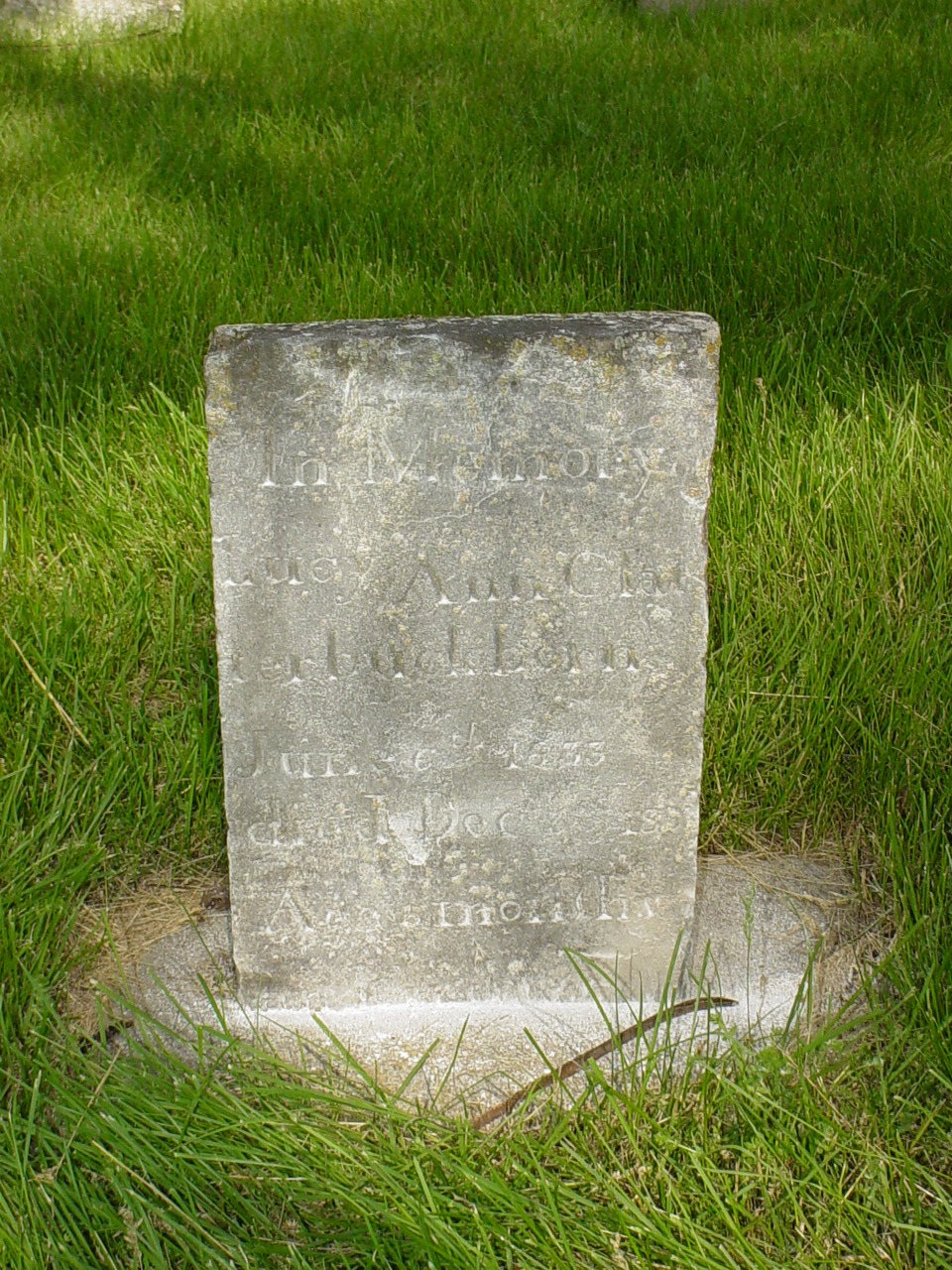  Lucy Ann Clatterbuck Headstone Photo, Old Prospect Methodist Cemetery, Callaway County genealogy