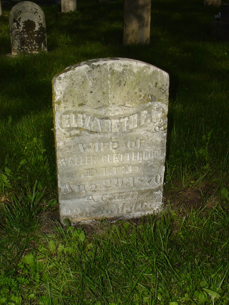  Elizabeth Holt Clatterbuck Headstone Photo, Old Prospect Methodist Cemetery, Callaway County genealogy