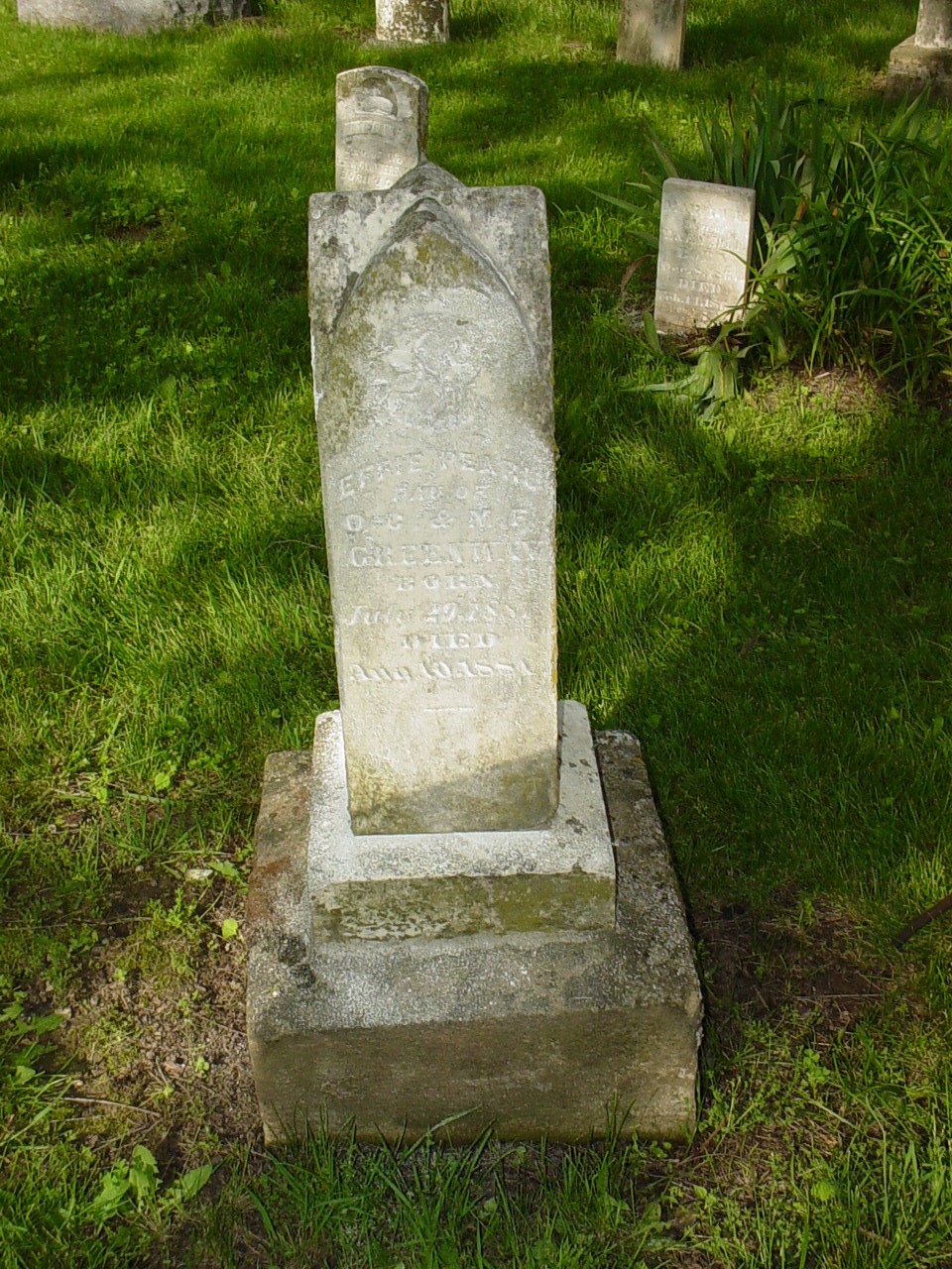  Effie Pearl Greenway Headstone Photo, Old Prospect Methodist Cemetery, Callaway County genealogy