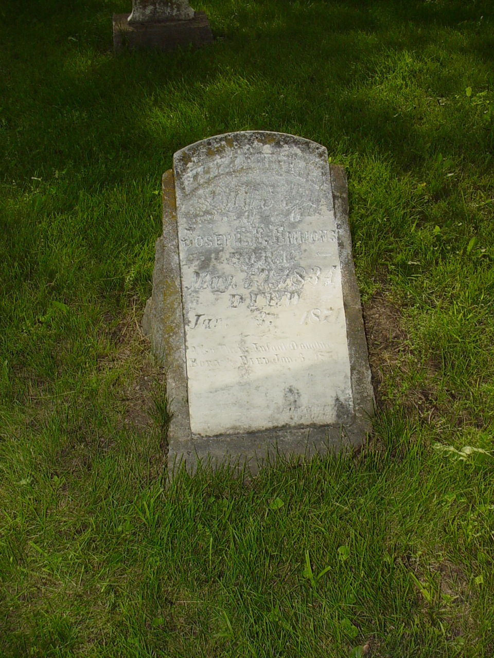  Joseph Emmons Headstone Photo, Old Prospect Methodist Cemetery, Callaway County genealogy