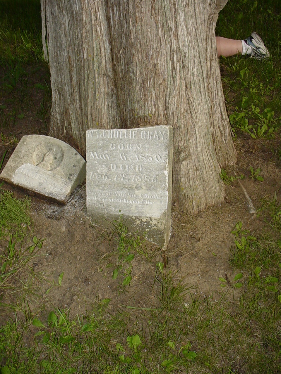  James W. Gray Headstone Photo, Old Prospect Methodist Cemetery, Callaway County genealogy