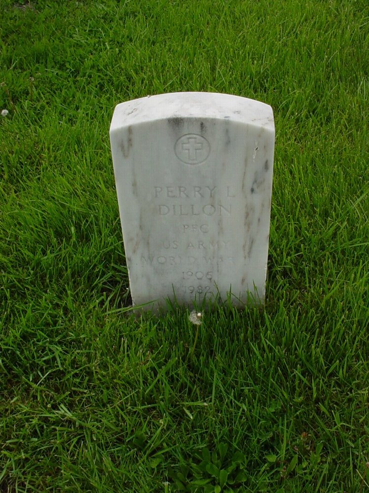  Perry L. Dillon Headstone Photo, Williamsburg Cemetery, Callaway County genealogy