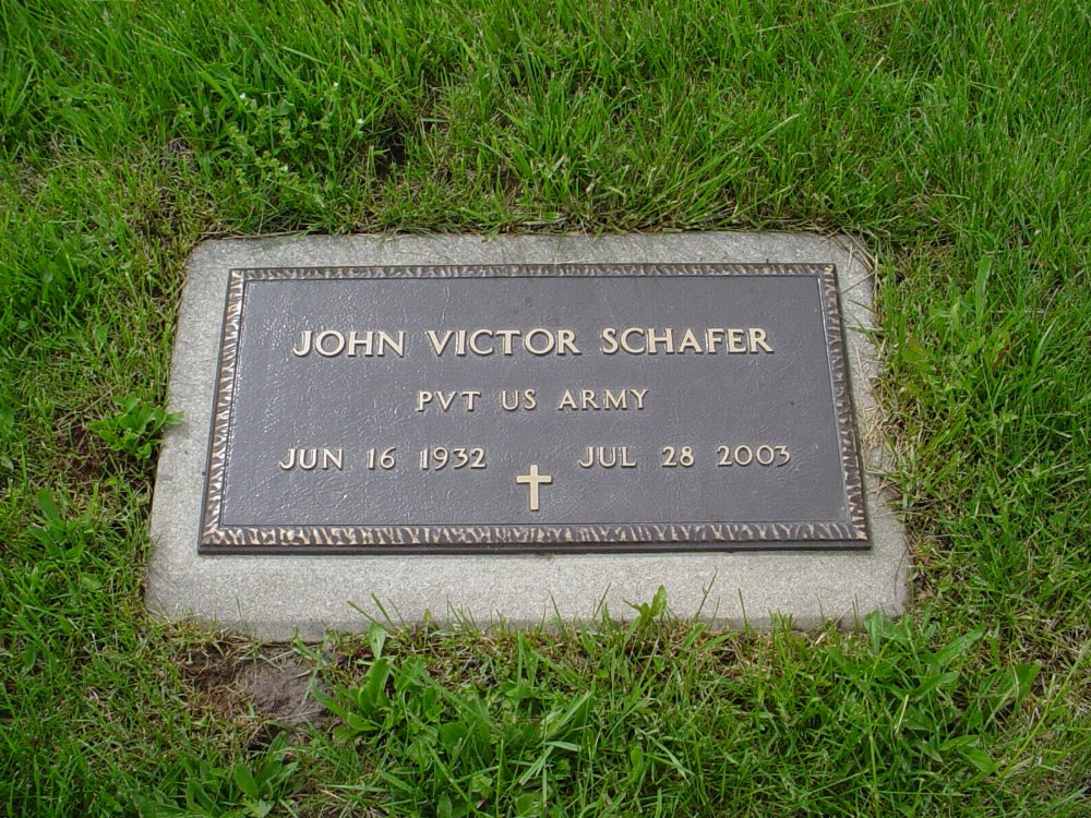  John Victor Schafer Headstone Photo, Williamsburg Cemetery, Callaway County genealogy