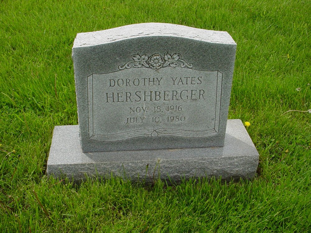  Dorthy Yates Hershberger Headstone Photo, Williamsburg Cemetery, Callaway County genealogy