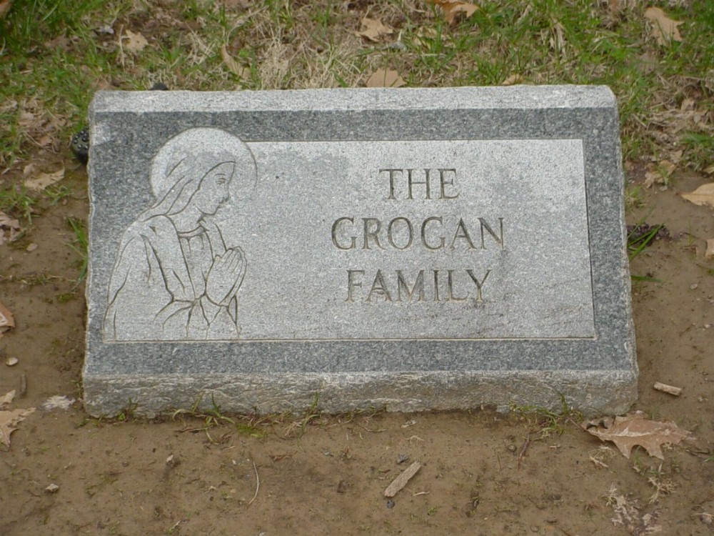  Julia M. Grogan Headstone Photo, Calvary Catholic Cemetery, Callaway County genealogy